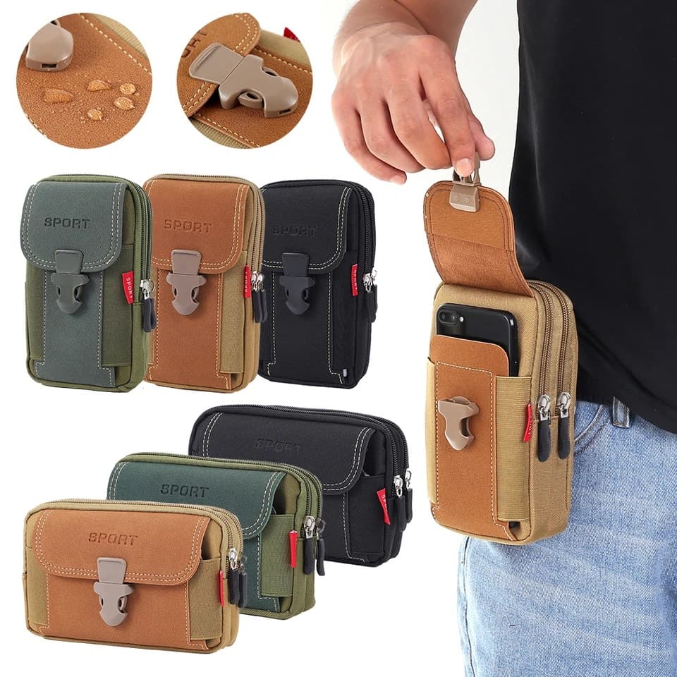 Men Phone Holster Bag for Man Belt Pouch Mobile Phone Bag Mo