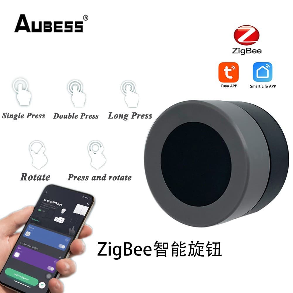 Tuya ZigBee Smart Rotary Button Smart Scene Switch Customizable Scene Smart Home