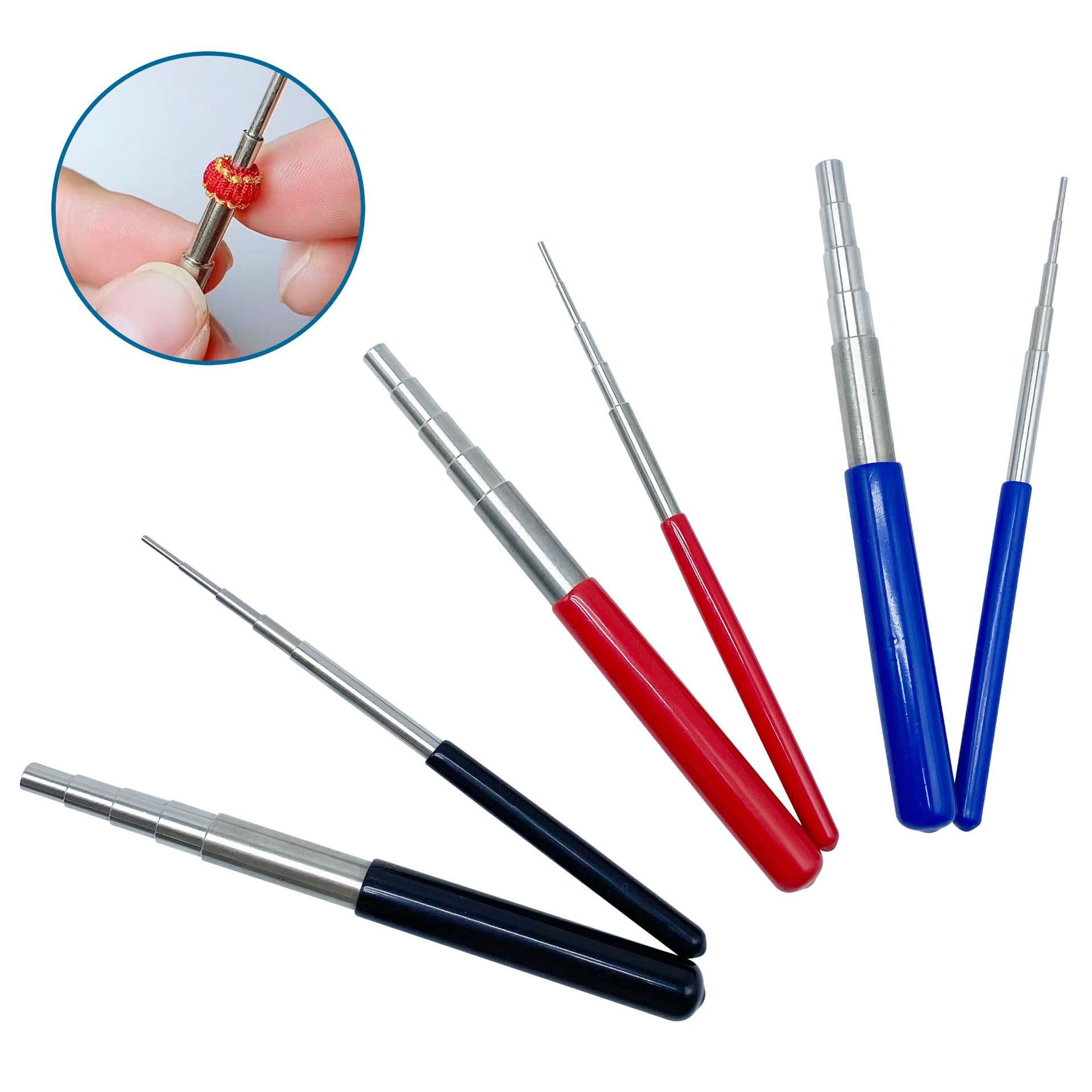 Solid Five-Section Winding Rod, Braided Rope Coil Winding Making Tool, Metal Wire Winding Rod, DIY Jewelry Handmade Set