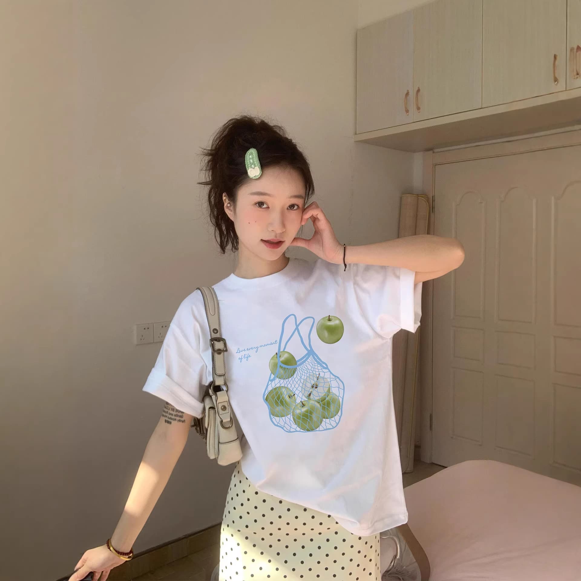Plus Size Women's Cotton White Short Sleeve T-Shirt Spring Summer 2026 New Design Loose Fit American Style Regular Shoulder Top