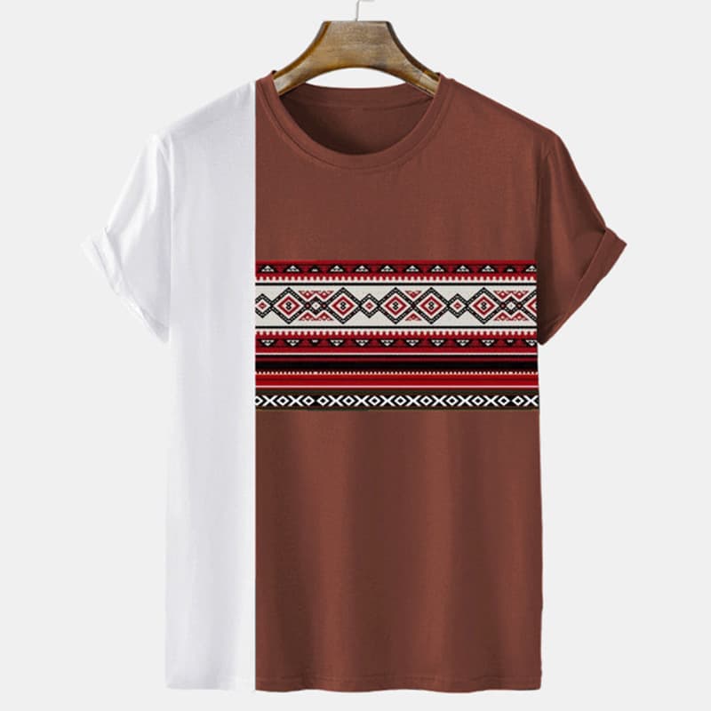 Summer New Street Hot Sale Men's T-Shirt European and American 2023 Spring/Summer New Men's T-Shirt Casual Round Neck Short Sleeve