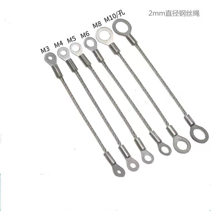 Stainless steel wire rope fixed safety slings, lifting loop wire ropes, guardrail wires, greenhouse clotheslines.