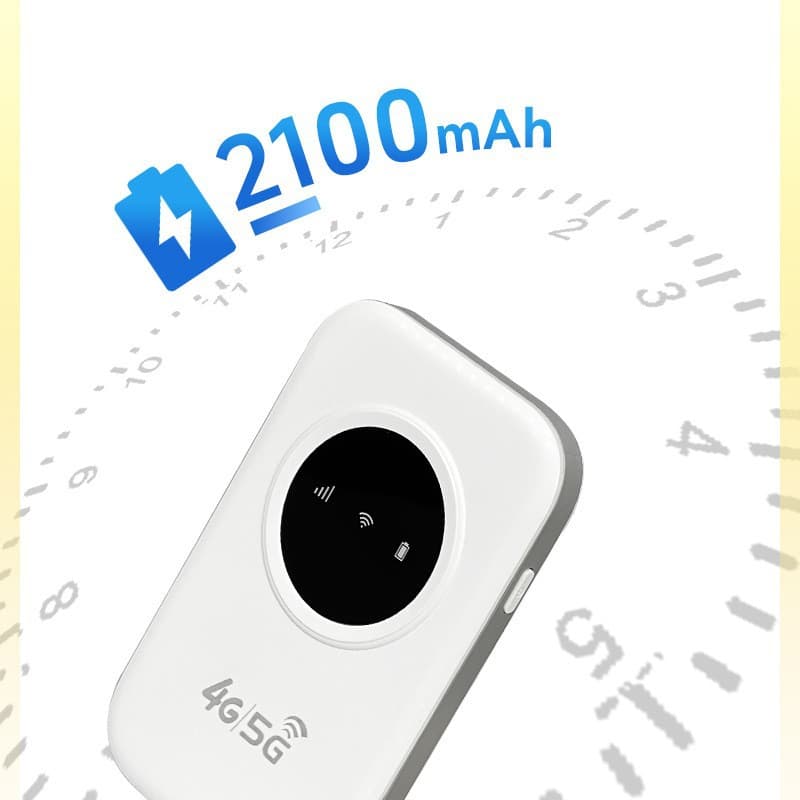 Mexico South America portable WiFi 2.4G with SIM card slot, 2100mAh capacity, for outdoor use.