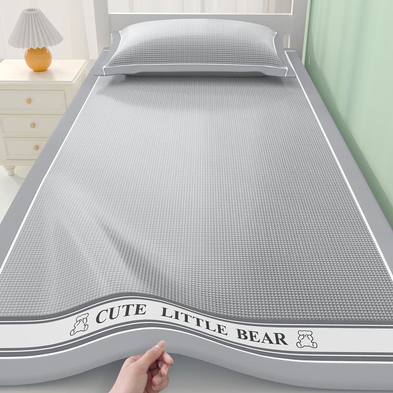 Student Dorm Ice Silk Cooling Mat Two-Piece Set Machine Washable Washable Single Mat Summer Air-conditioned Soft Mat Three-Piece Set Factory