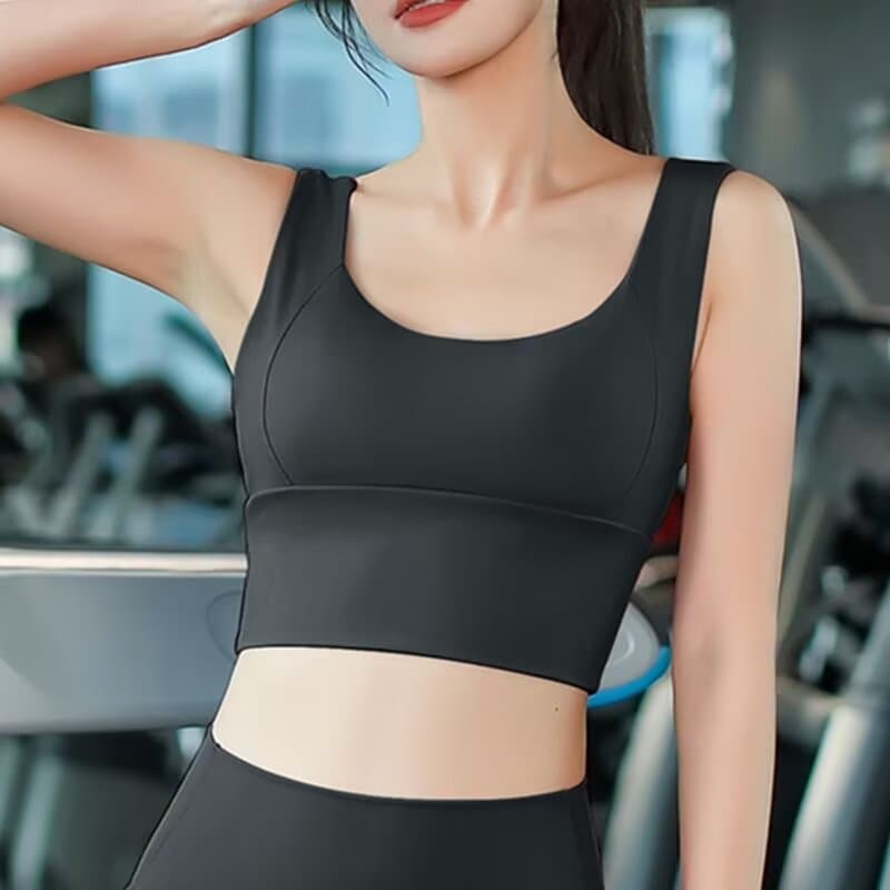 Women's Sports Bra Shockproof Running Racerback Professional Outerwear Solid Color Top Fitness Summer Yoga Workout Vest