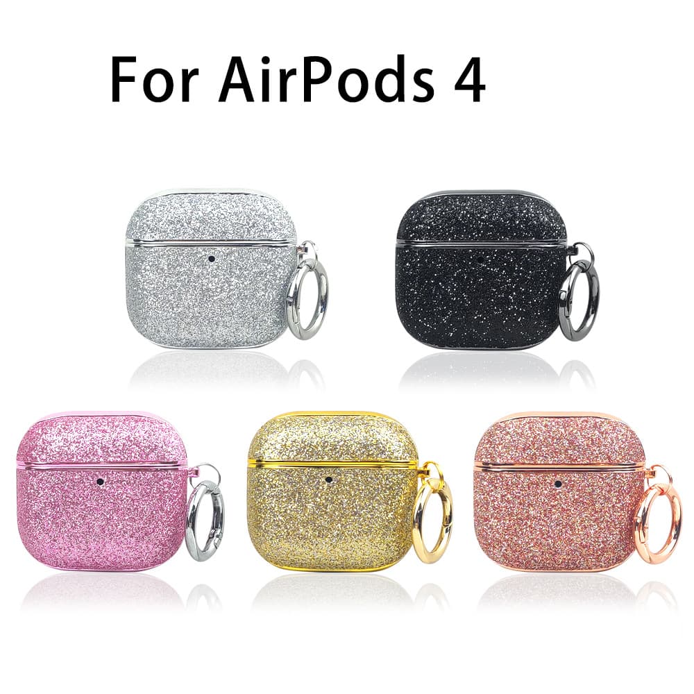 New Glitter Rhinestone Bluetooth Earphone Case for Apple Airpods 4th Generation Electroplated Earphone Cover
