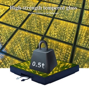 3D Starry Dancing Brick Light Bar Party Magnetic Abyss Mirror LED Glowing Dance Floor Light Starry Sky Magnetic