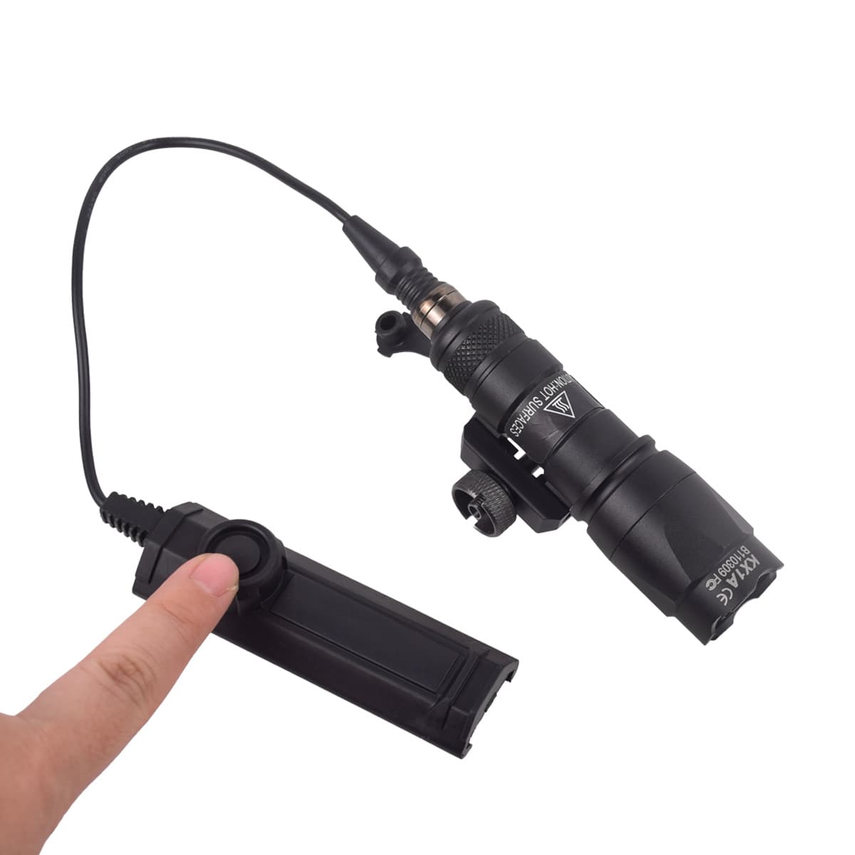 Aluminum Alloy M300B/M300C Flashlight with 20mm Rail LED Light Tactical Dual Control Mouse Tail Handheld Lamp under Strong Light