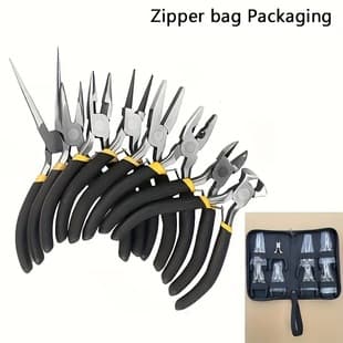 New 8pcs Jewelry Pliers Set Chain Nose Pliers Factory Supply 4.5 Inch DIY Jewelry Bracelet Accessories Handmade Tools