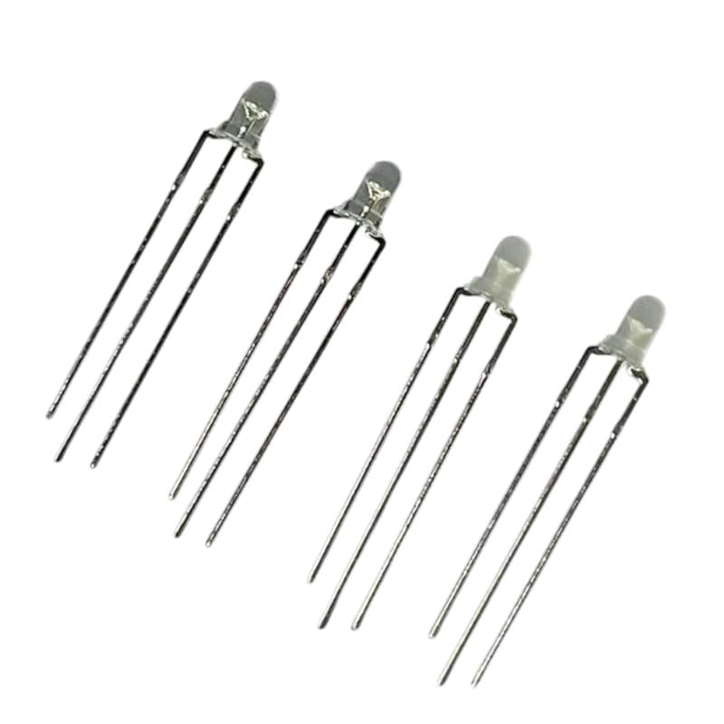 3MM Red-Green Dual Color Diffused Red-Blue Common Cathode Common Anode LED Light Emitting Diode Red Emerald Green Red White Dual Color