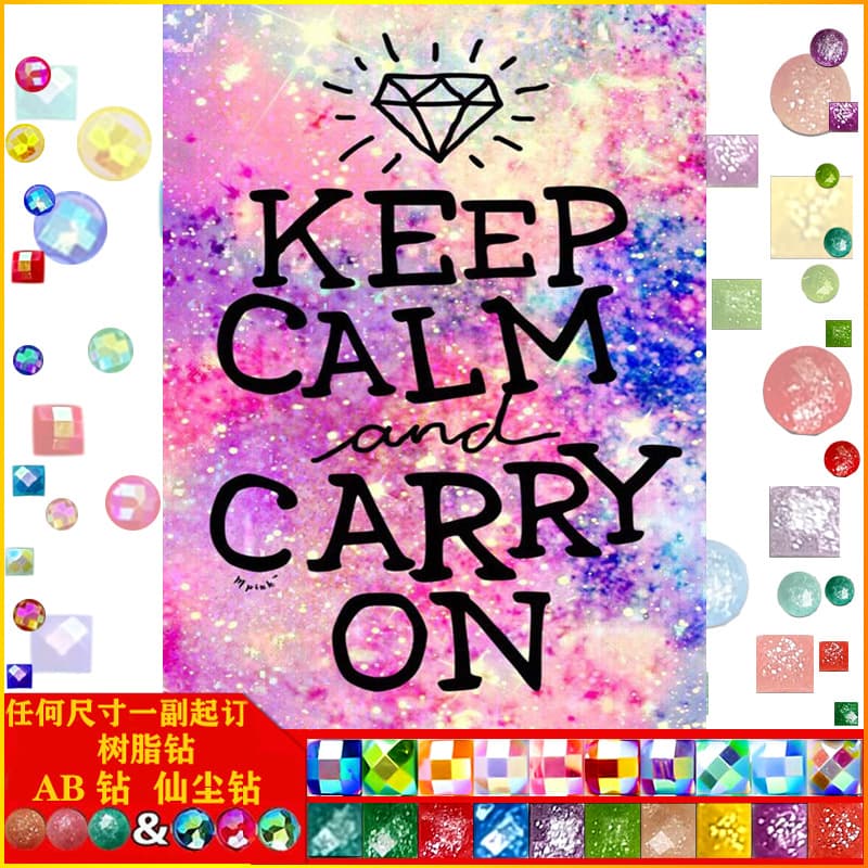 DIY Diamond Painting High-Quality AB Aurora Resin Rhinestones Full Drill Letter Decorative Art Wholesale