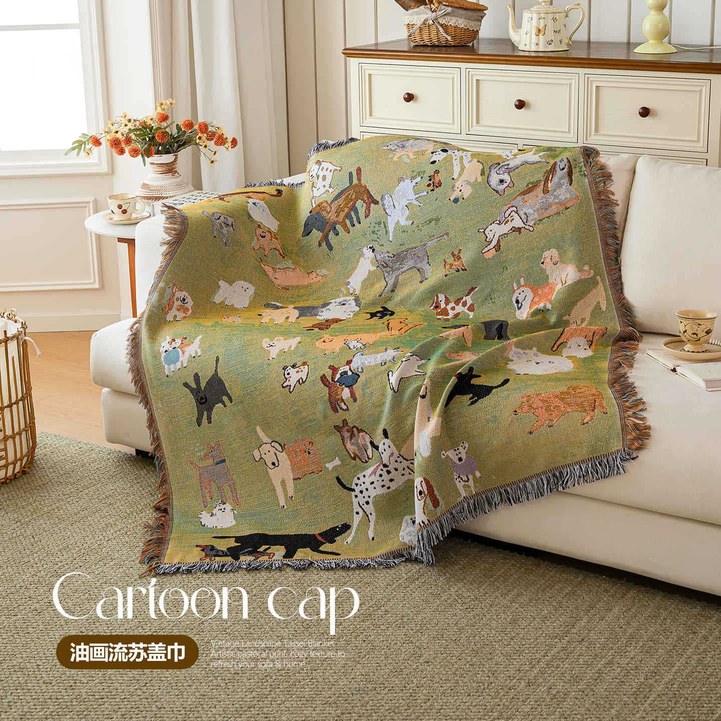 New Style Sofa Cover Blanket American Style Sofa Tapestry Nap Blanket Shawl Outdoor Camping Knitted Decoration