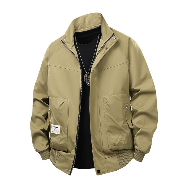[M-8XL] Cross-Border Plus Size Jacket Men Spring Autumn New Men's Stand Collar Jacket Versatile Casual Jacket for Big and Tall