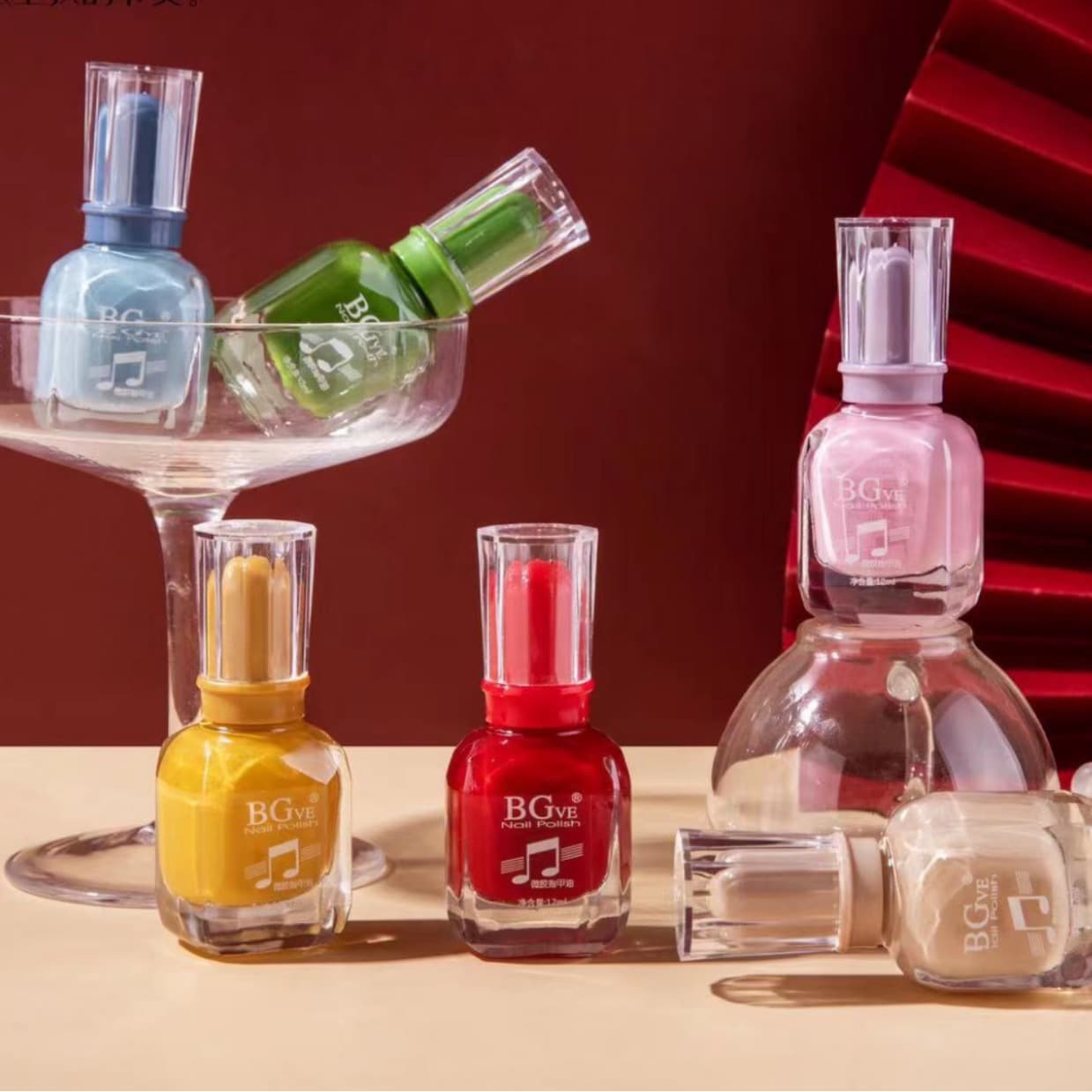Cross-border BG Micro Gel Nail Polish No-Bake Non-Peel Nail Polish Trendy Color Series Quick-Dry Nail Color Blue Gray 12ML