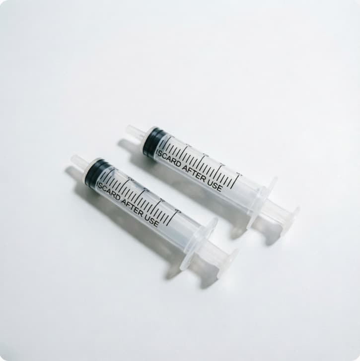 In stock 5ml pre-filled syringe wholesale hand push plastic disposable syringe with graduated syringe tube