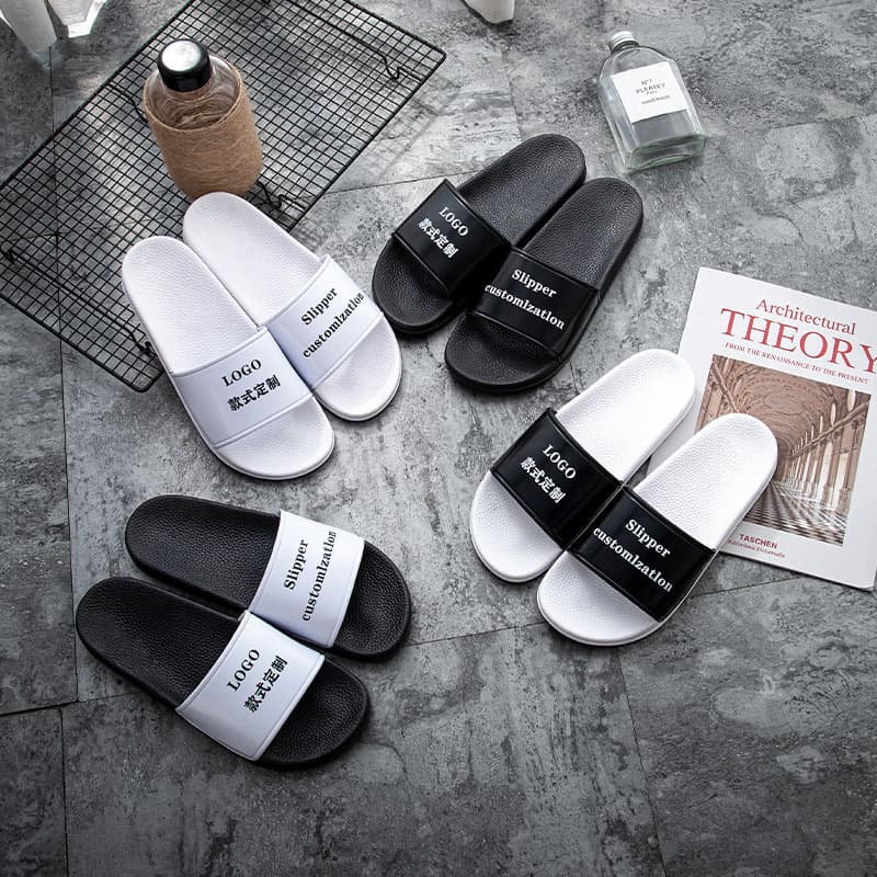 2024 New Custom Logo Slippers Summer Sandals Home Outdoor Women Plastic Slippers Personalized DIY Slippers