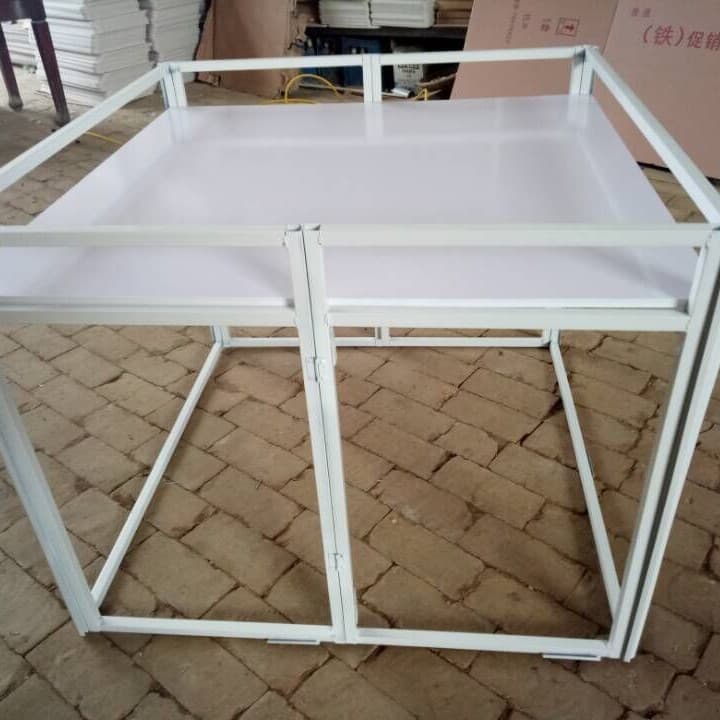 Supermarket Clothing Store Promotion Clearance Cart Dump Bin Display Table Folding Mobile Display Rack Float Cart Shelf Sales Cart