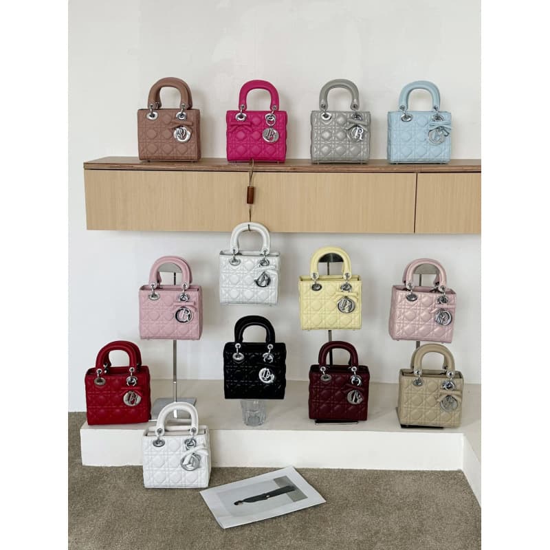 Genuine Leather Bow Lady Dior Bag Women 2026 Cross-border New Trendy Handbag Chain Shoulder Crossbody Small Bag Fashion