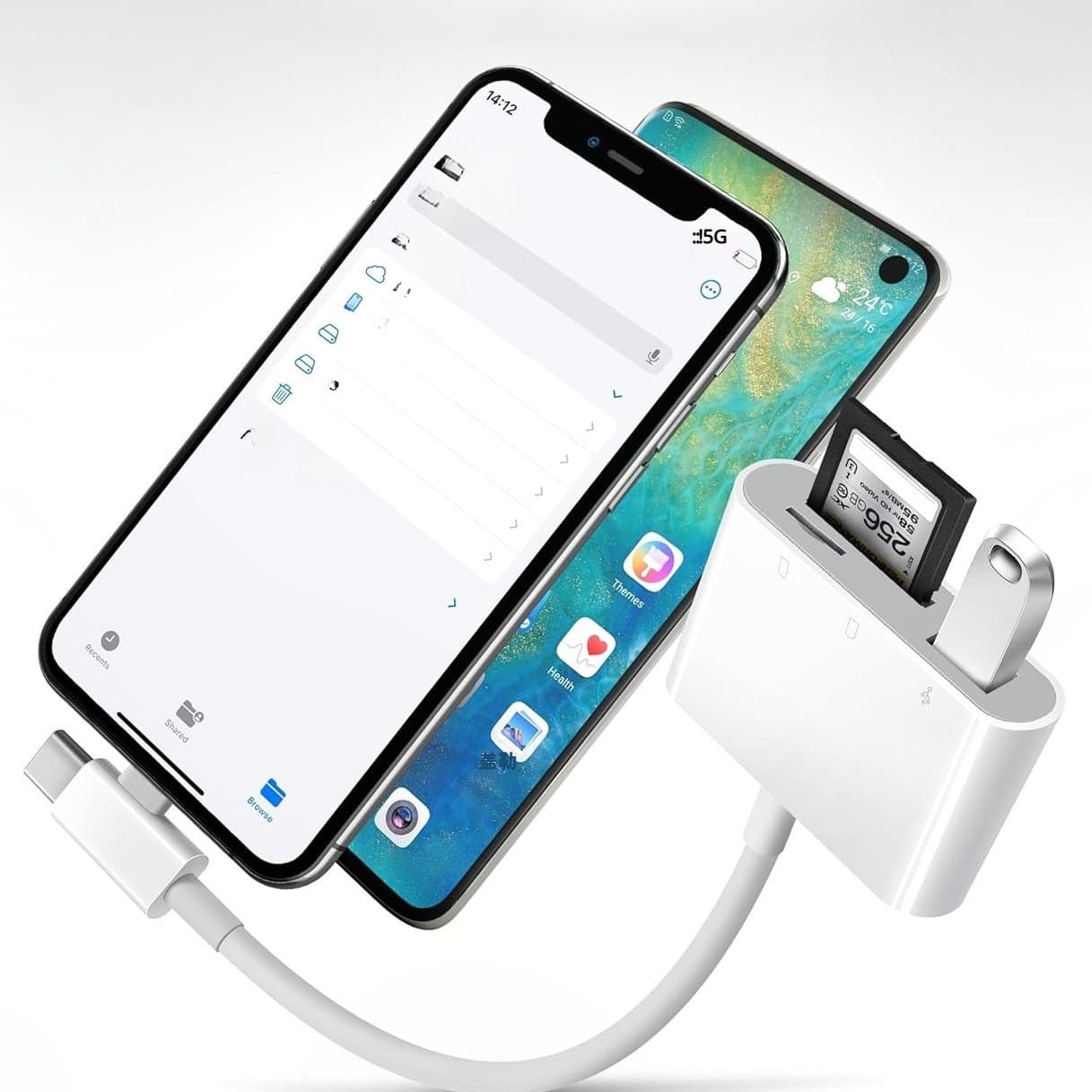 Suitable for Apple Android mobile phone card reader computer tablet typec camera adapter SD/TF card USB3.0