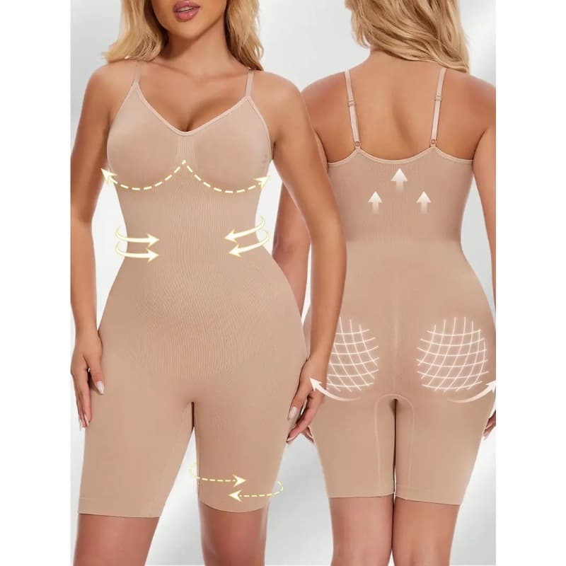 Body Shaping Sexy Backless Base Layer Shapewear Women Plus Size Slimming Tight Waist Cincher Bodysuit