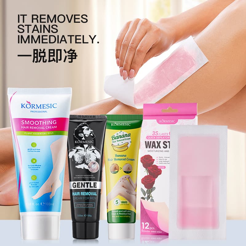 Cross-Border Trade Smooth and Clean English Hair Removal Cream, DEPILATORY WAX STRIPS for Wholesale