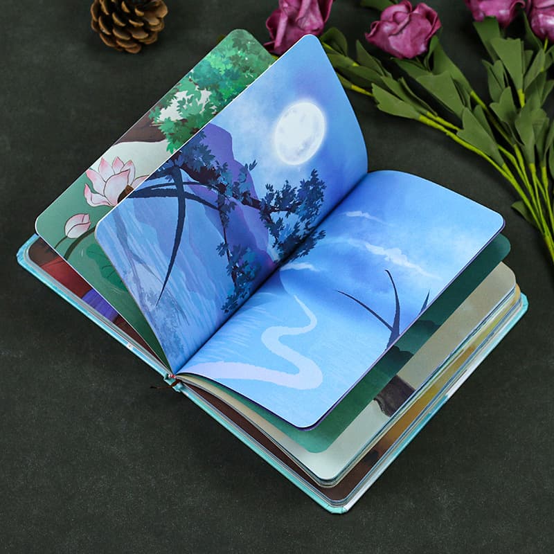 Vintage Retro Journal Notebook Cute Korean Style Student Notebook Full Color Pages Notebook