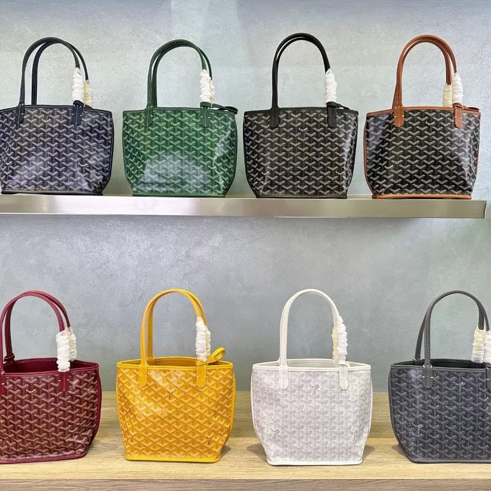 Goyard New Style Mini Tote Basket Bag Mother-Child Bag Dog Tooth Shopping Bag Large Capacity Commuter Fashion