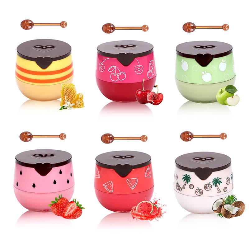 Cross-border New Style Logo-free Heart-shaped Popular Strawberry Propolis Moisturizing Lip Mask for Hydration and Exfoliation
