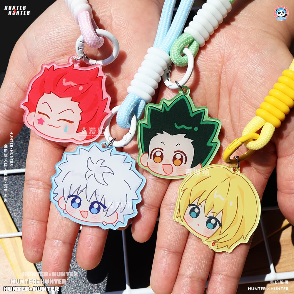 Hunter fan peripheral Killua wrist rope Gonzo pendant Hisoka keychain Kurapika mobile phone pendant