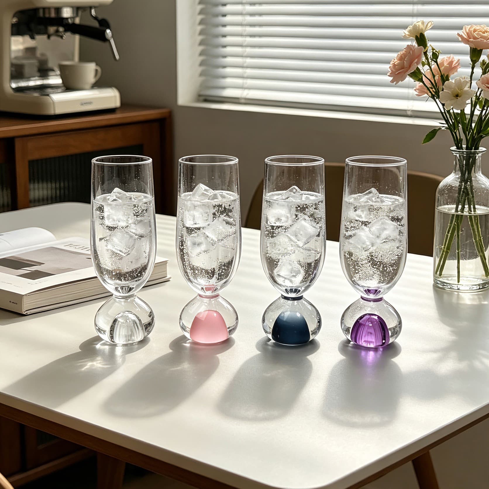 Ins-style Bubble Cup, Thick Bottom Round Cup, High-End Creative Glass Cup, Creative Coffee Cup, Beer Cup, Juice Cup