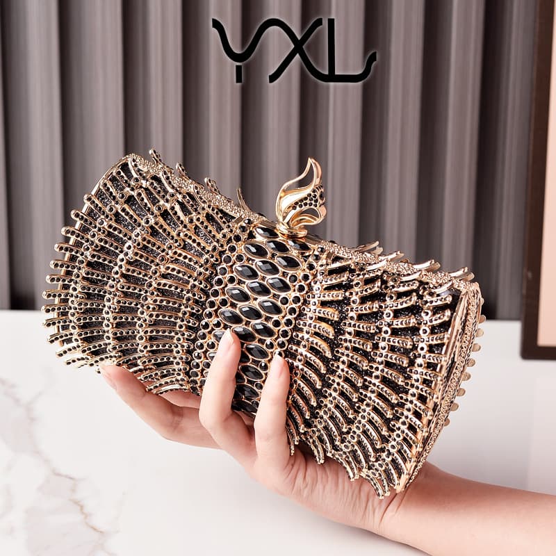 New Cross-Border Rhinestone Evening Bag European and American Banquet Dress Bag Full Rhinestone Clutch Bag