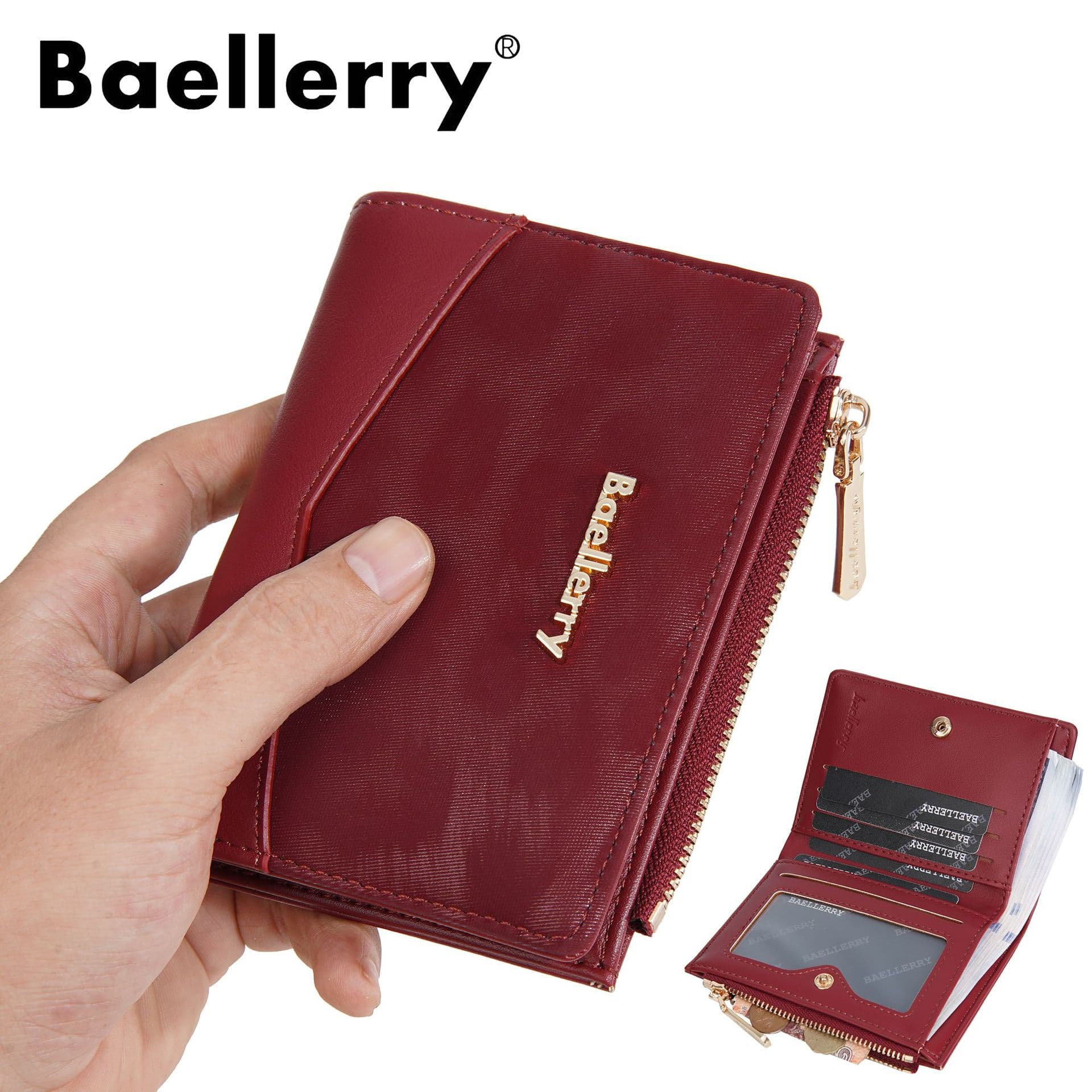 Baellerry New Gradient Women's Short Zipper Coin Purse Wallet