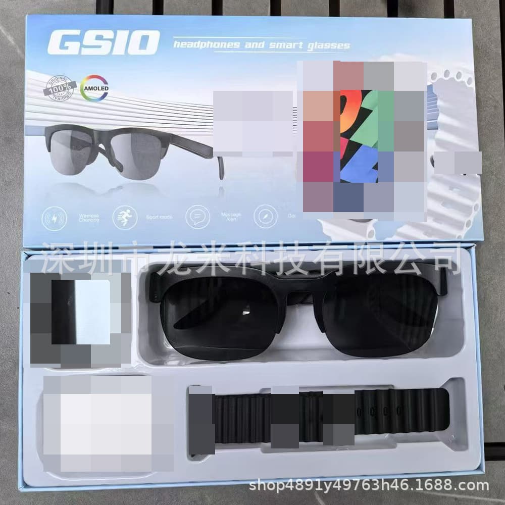 GS10 Smart Watch Bluetooth Headset Smart Glasses Set GS20 Bluetooth Call Sports Pedometer Health Monitoring