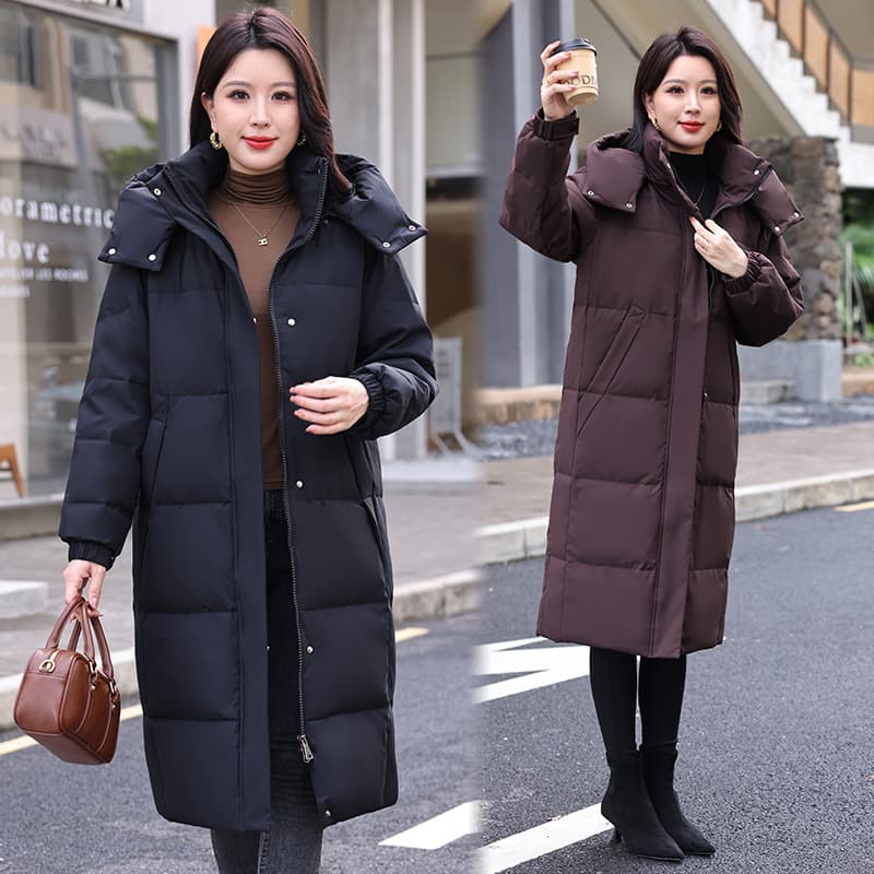 Winter long coat, down jacket, women's plus size plus size 200 pounds, fat girl's coat, 300 pounds cold-proof clothing