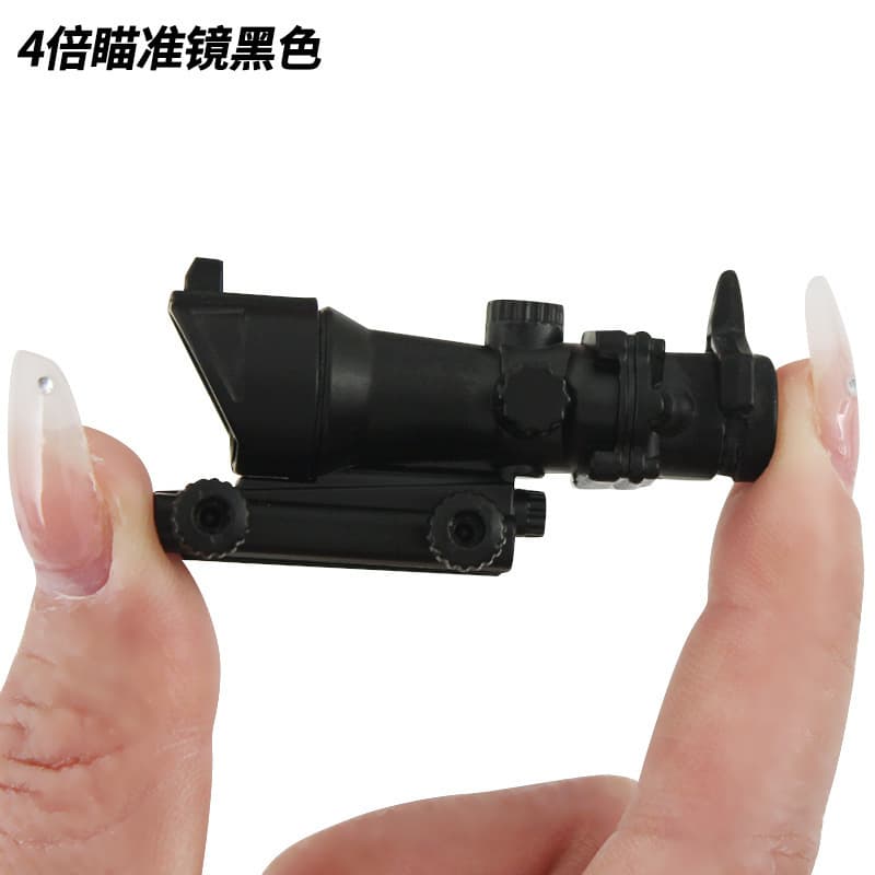 M416 M4A1 Accessories Disassembly 4x Scope AR15 Grip Alloy Model Non-Firing