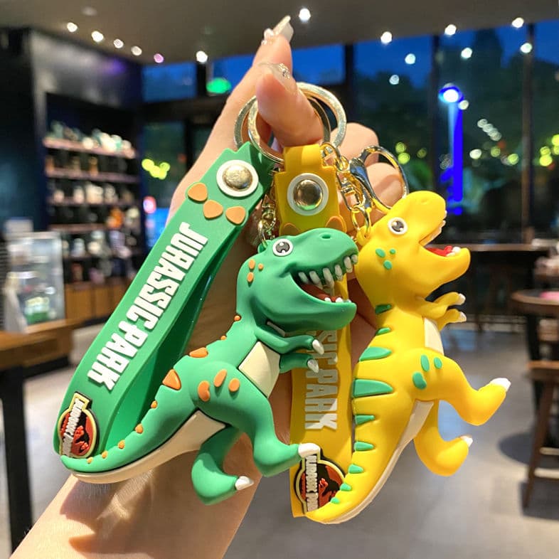 Jurassic Keychain Cartoon Tyrannosaurus Rex Doll Student School Bag Pendant Exquisite Small Gift Dinosaur Pendant Wholesale