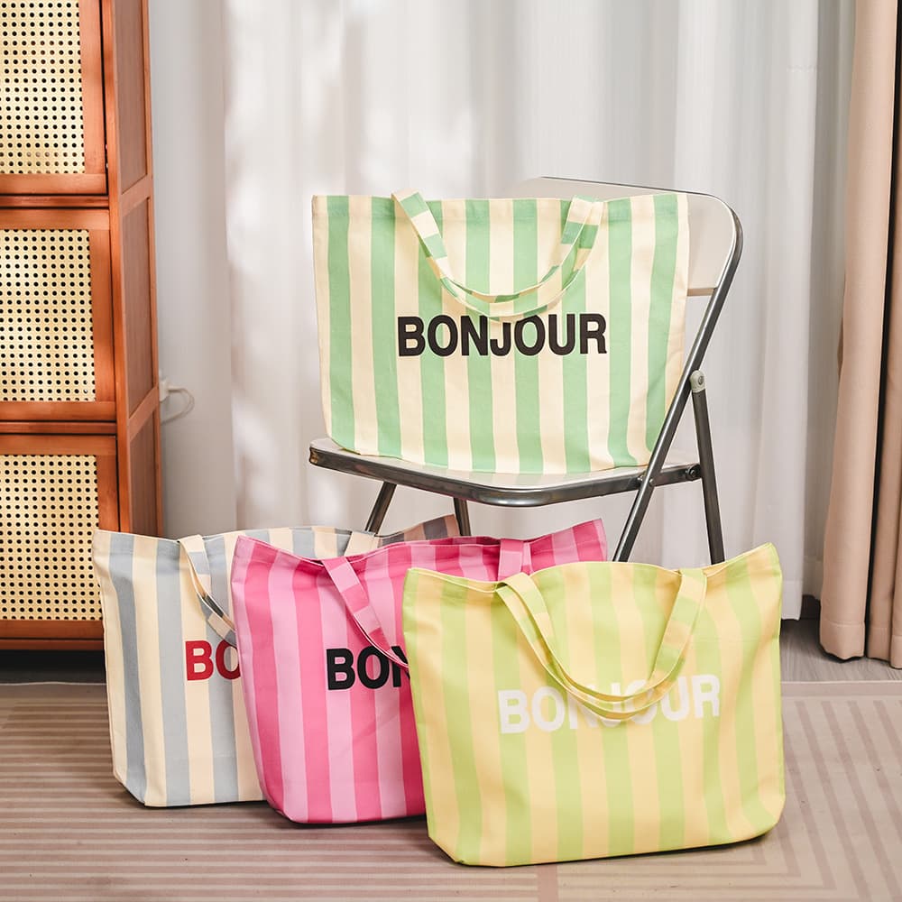 Custom Cross-Border Canvas Bag Large Capacity Student Book Bag Training Class Advertising Eco-Friendly Handbag Shopping Bag Customization