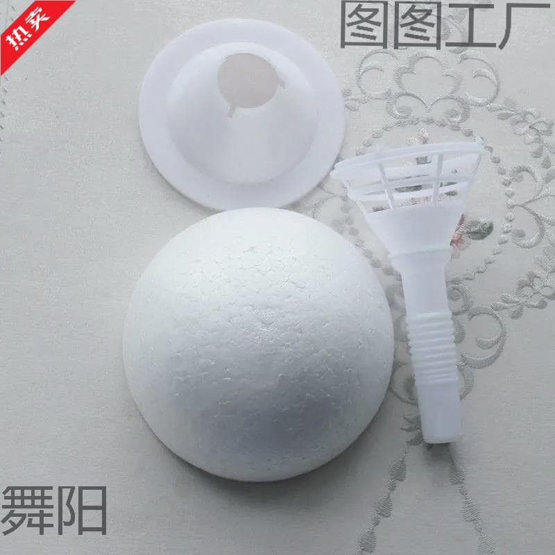 Flower holder handle DIY handmade foam hemisphere material for bridal bouquet making