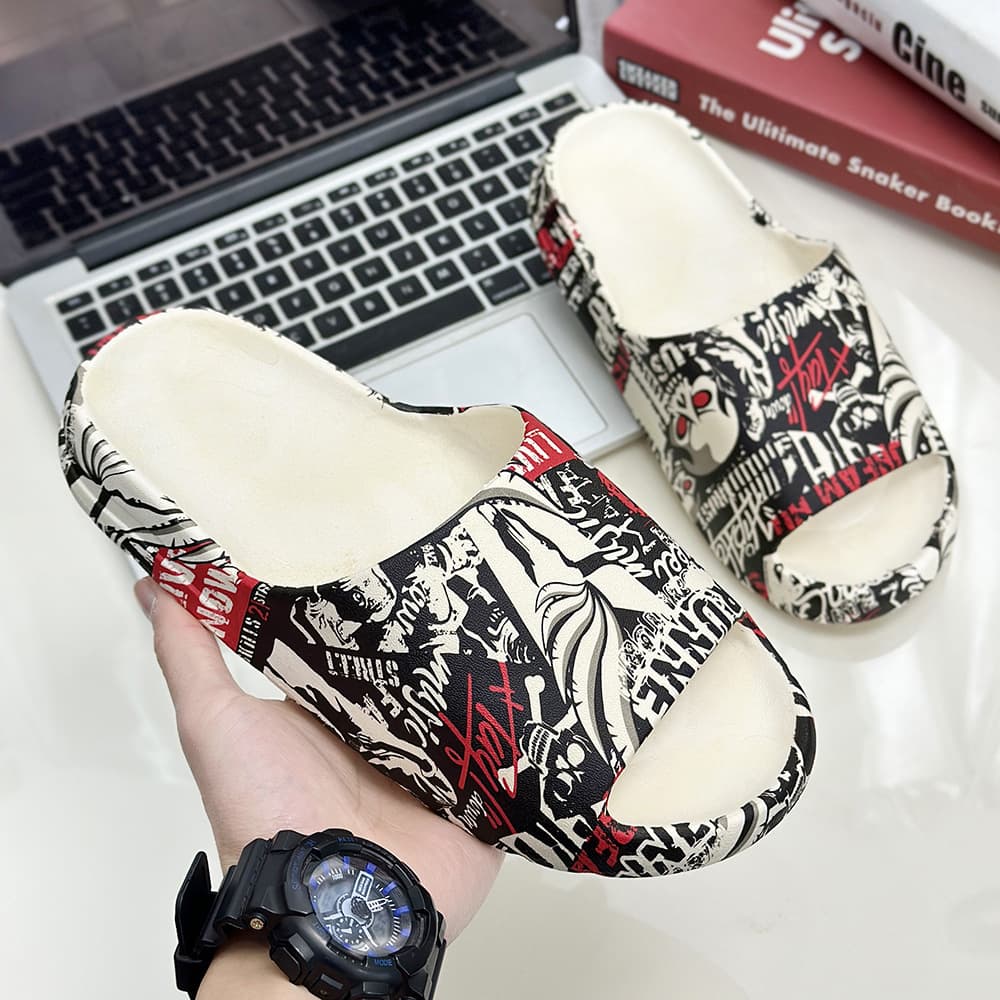 2024 Step-On Slippers Men's Home Bathroom PVC Slippers Couple Home Slippers Women's Bathing Slippers Wholesale Slippers