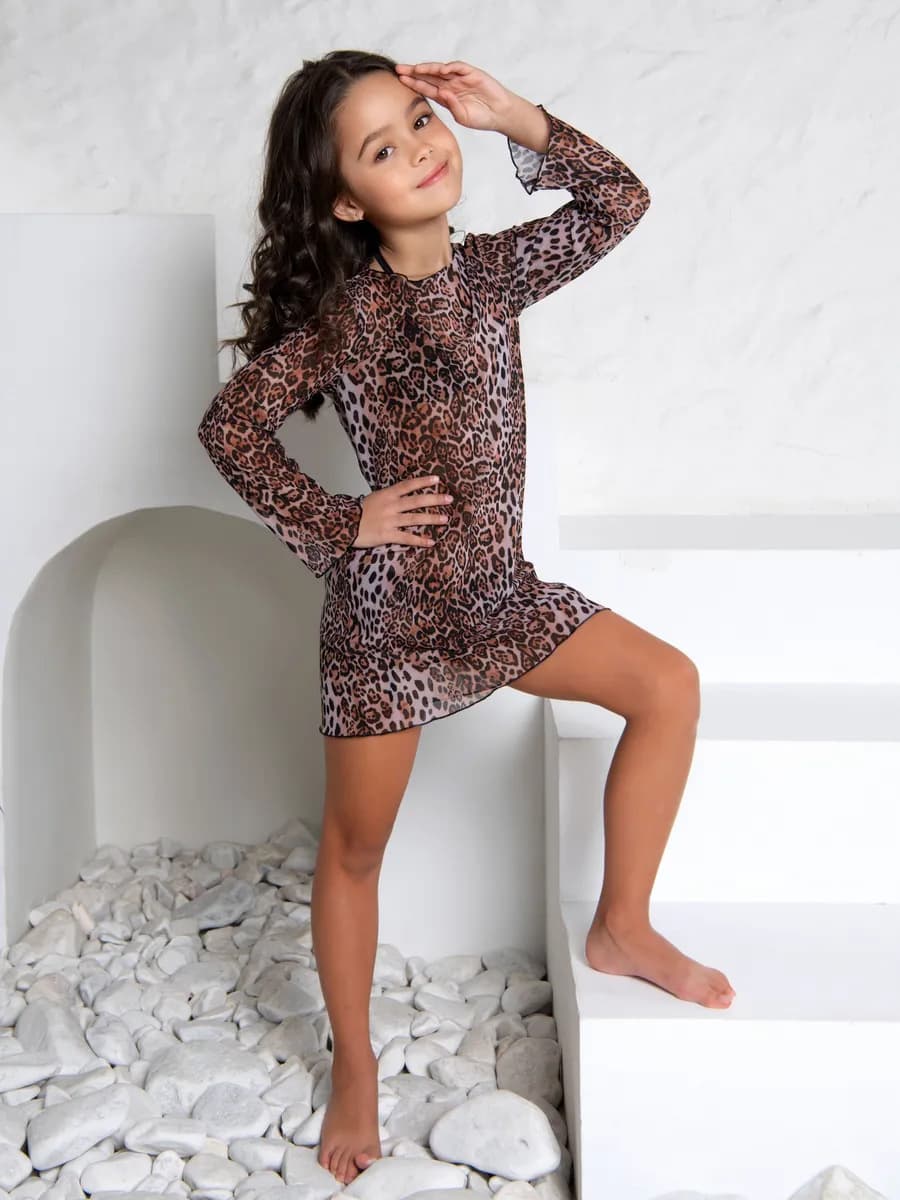 Wildberries Beach Tunic Kids Mesh Dress