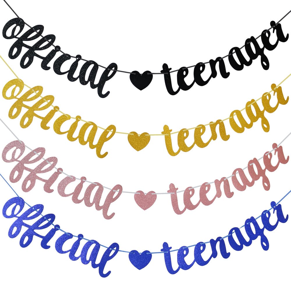 Hot Selling Birthday Party Banner Teenager 13th Birthday Flag Official Teenager Banner
