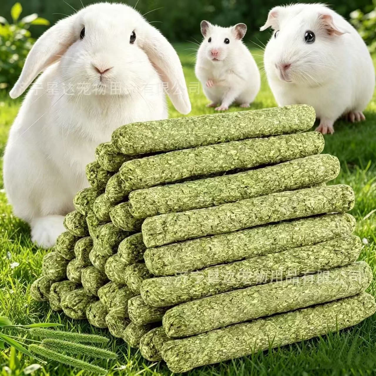 Rabbit Hamster Guinea Pig Chew Hay Stick Handmade Squirrel Alfalfa Hay Stick Chinchilla Food Grain Chew Food