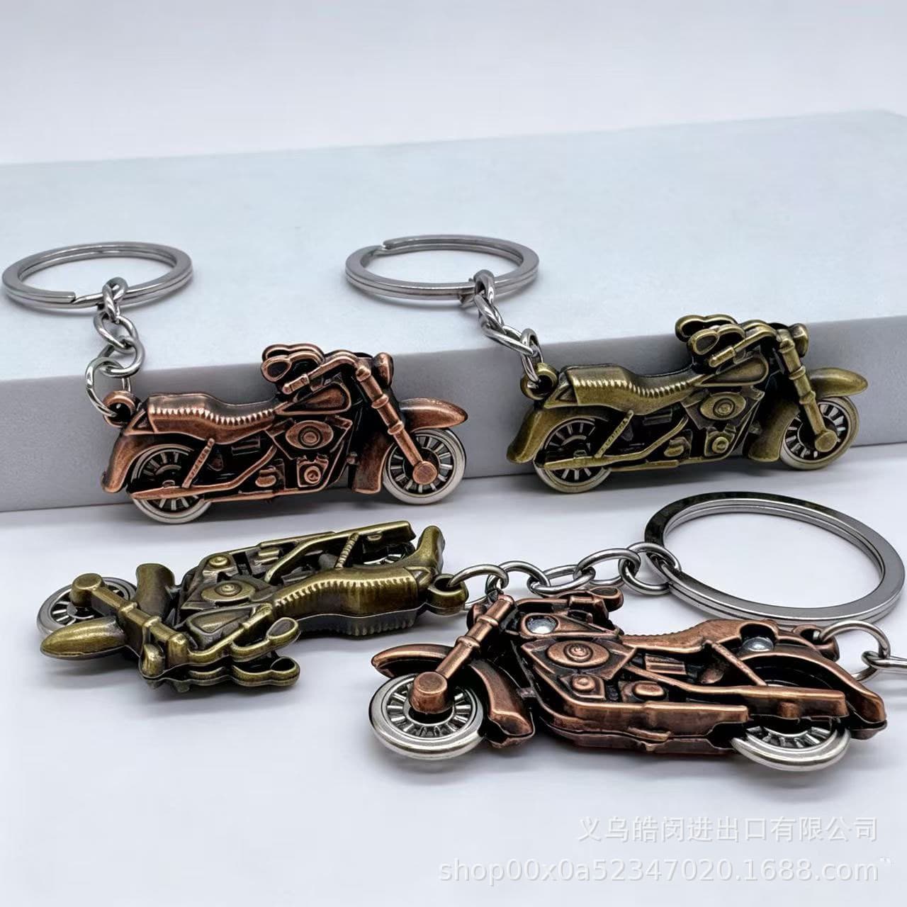 Vintage Harley Motorcycle Keychain 3D Alloy Model Pendant Men's Car Key Chain Wholesale