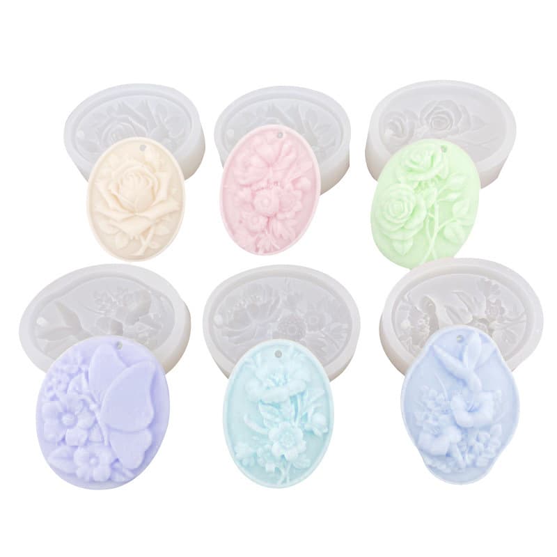 New Flying Bird Flower Listing Handmade DIY Aromatherapy Plaster Listing Relief Mold Flower Silicone Mold Flower Mold