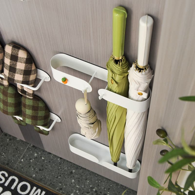 Magnetic Long Handle Umbrella Storage Rack, Wall-mounted Household Anti-theft Door Hook, Folding Umbrella Storage Box
