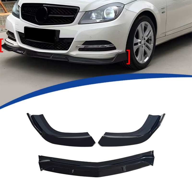 For 2009-2014 Standard C-Class W204 Front Lip 3-Piece