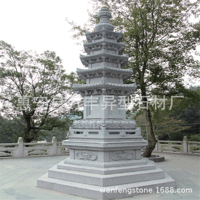 Stone carving pagoda temple relic pagoda Tibetan pagoda marble granite bluestone sutra tower Wenchang pagoda glazed pagoda