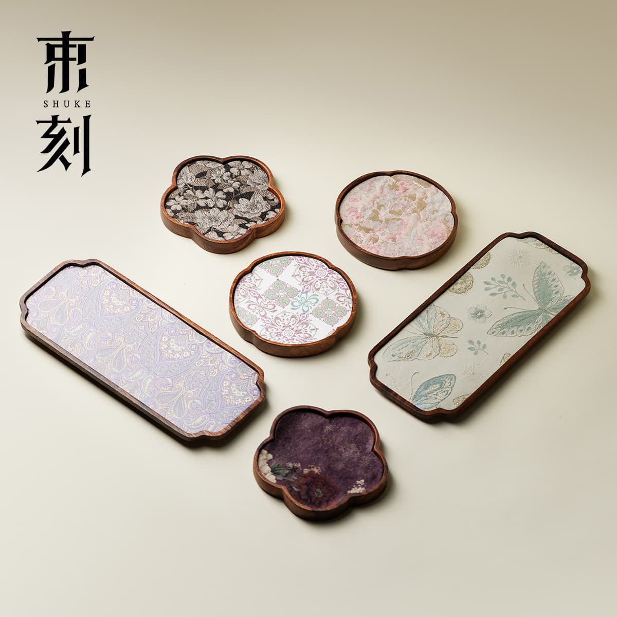 Shuke Walnut Dry Brewing Tray Home Chinese Tea Table Small Solid Wood Tea Tray Tea Set Tea Tray Pot Holder Dry Brewing Platform