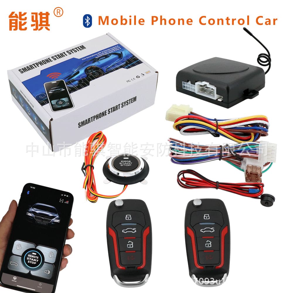 Manufacturer Supplies Mobile Bluetooth Car Control One-touch Start Anti-theft Alarm Remote Remote Start Preheating Cooling System