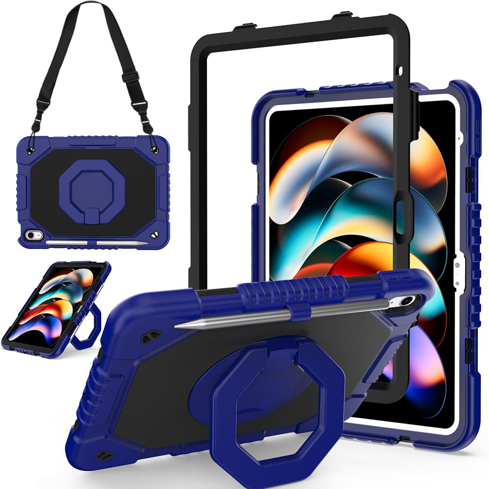 Compatible with iPad 11th Generation Rotating Strap Rope Drop-Resistant Silicone Three-Proof Tablet Apple A16 Protective Case Drop-Resistant Cross-Border